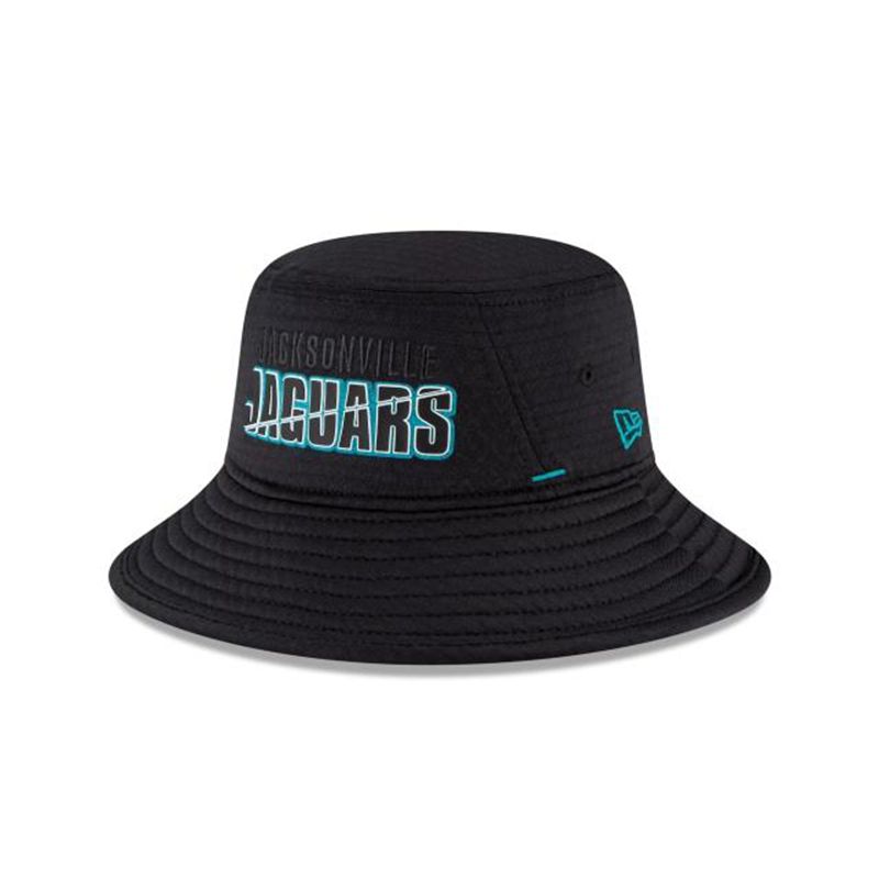 NFL Jacksonville Jaguars Official Summer Sideline Stretch (YWU9447) - Black New Era Bucket Hats